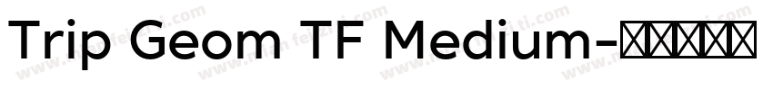 Trip Geom TF Medium字体转换